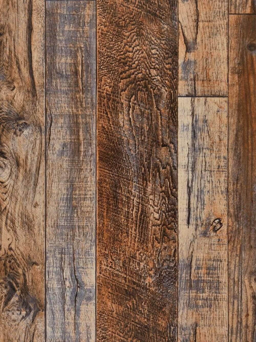 17.71" x 118" Brown Wood Wallpaper Peel and Stick Shiplap Self Adhesive Contact